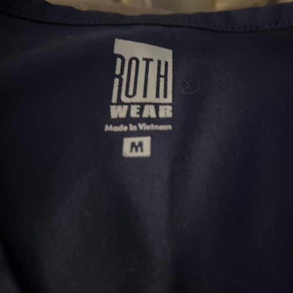 Roth Navy Blue Scrubs Top and Pants - Picture 2 of 5